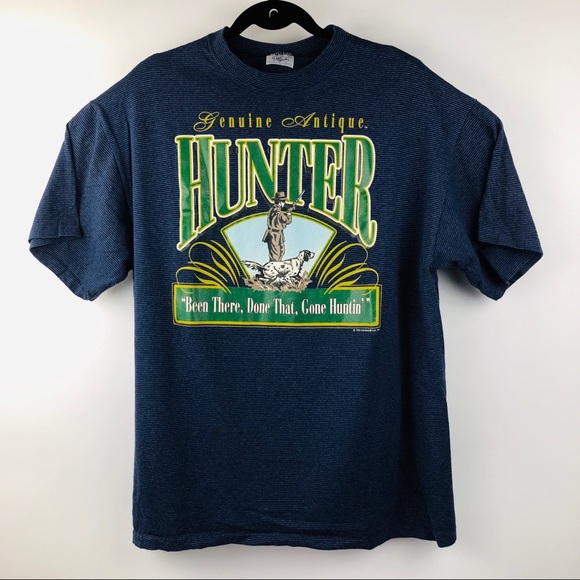 Vintage 90s Single Stitch T Shirt Hunting Dogs Antique Mens XL Casual Basic - Picture 2 of 8